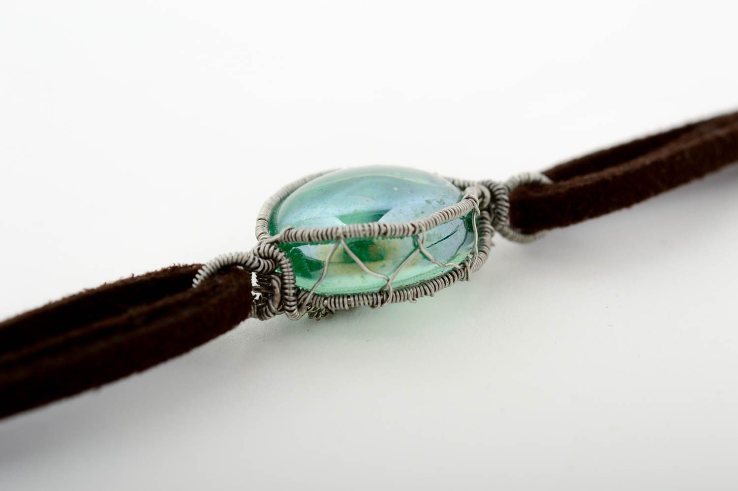 Handmade Schmuck aus Glas stilvolles Armband mit Kugeln handgemachter Schmuck foto 5
