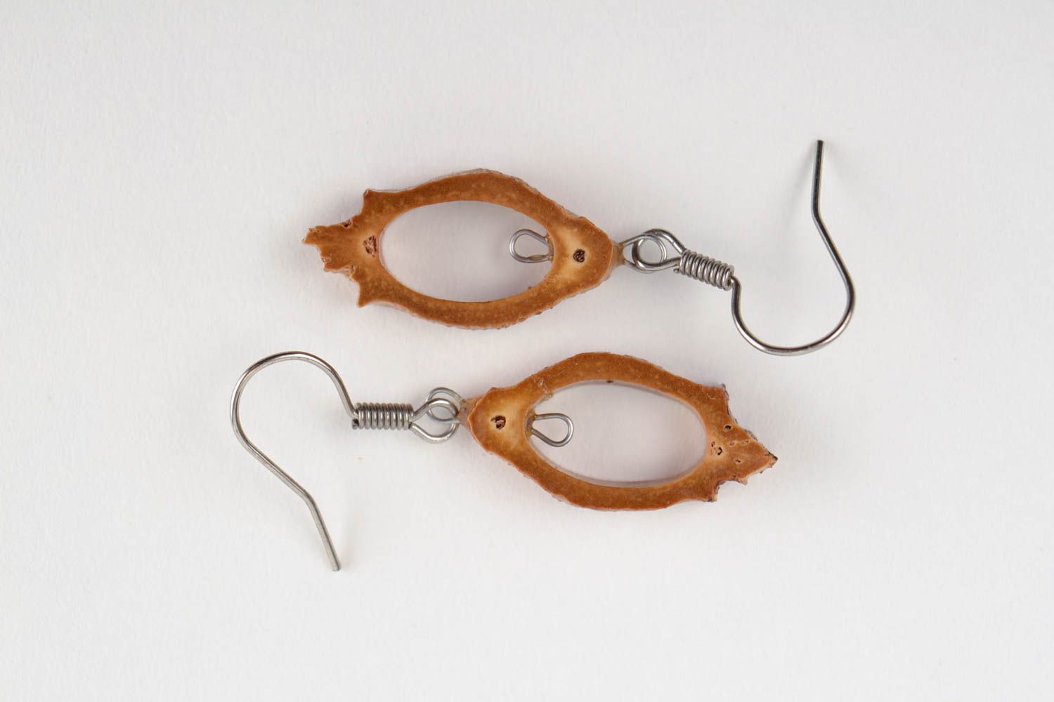 Handmade earrings wooden jewelry dangling earrings fashion accessories  photo 2