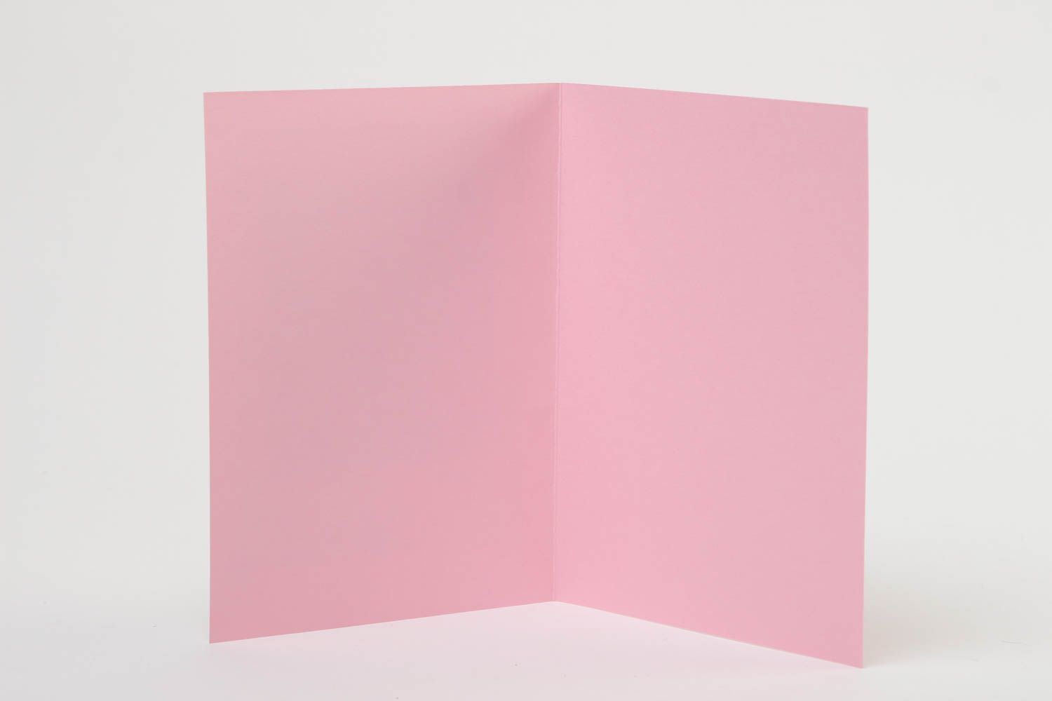 Tarjeta de felicitación rosa con conejos postal hecha a mano regalo original foto 3