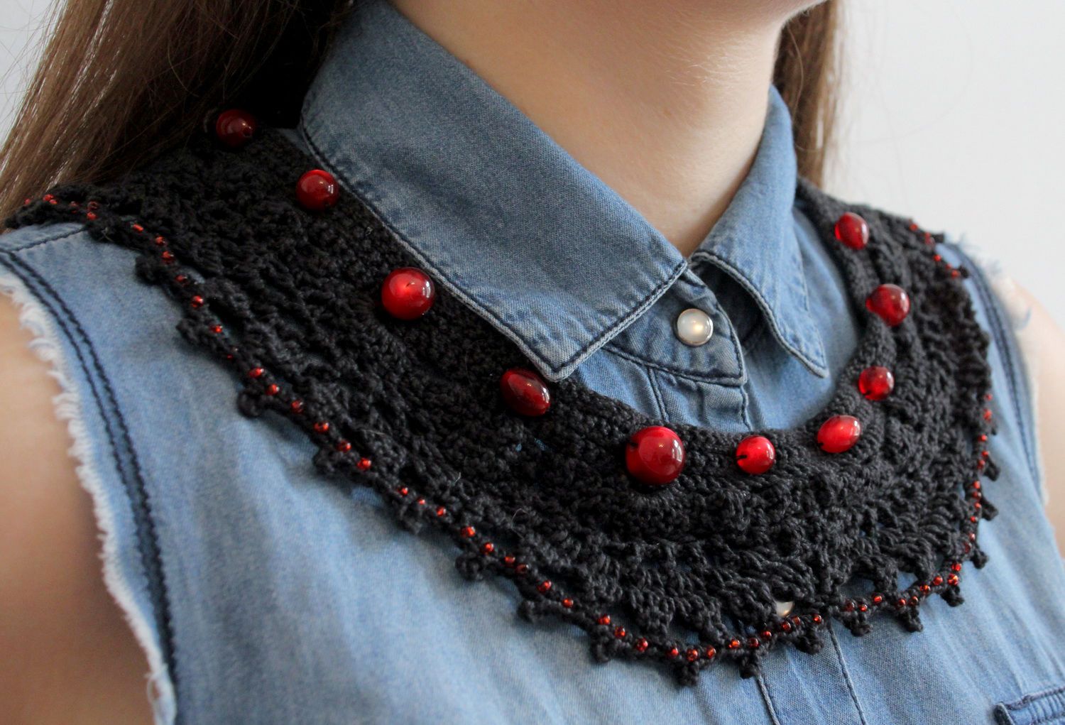 Knitted collar photo 4