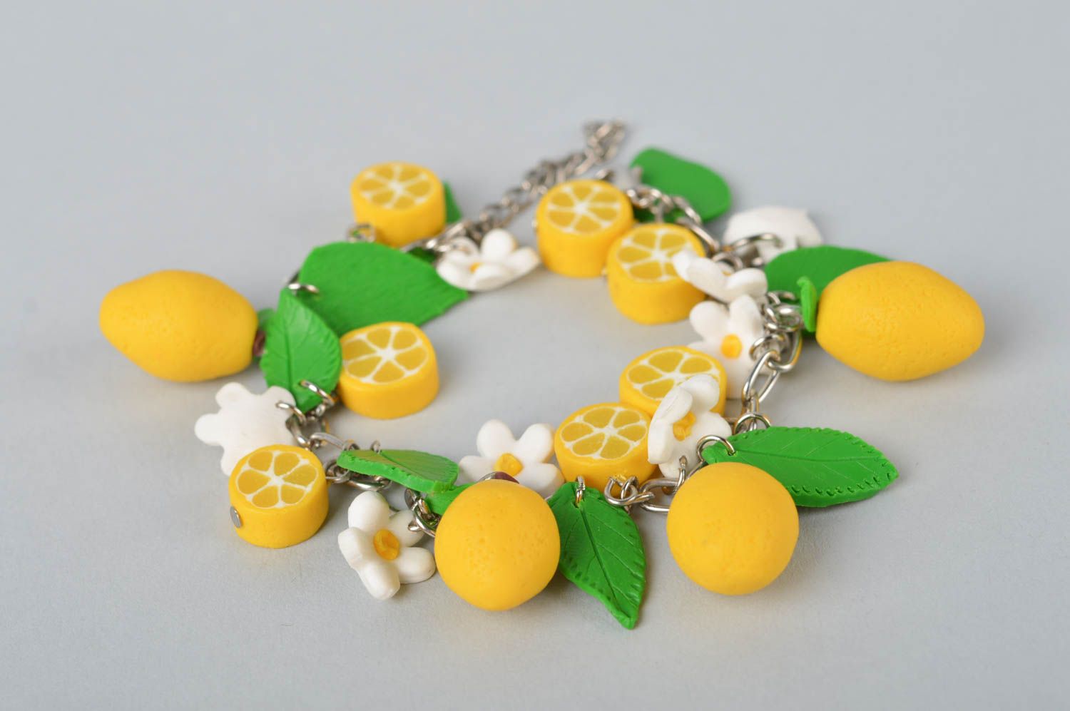 Handmade plastic bracelet with charms stylish jewelry fashion accessories photo 4