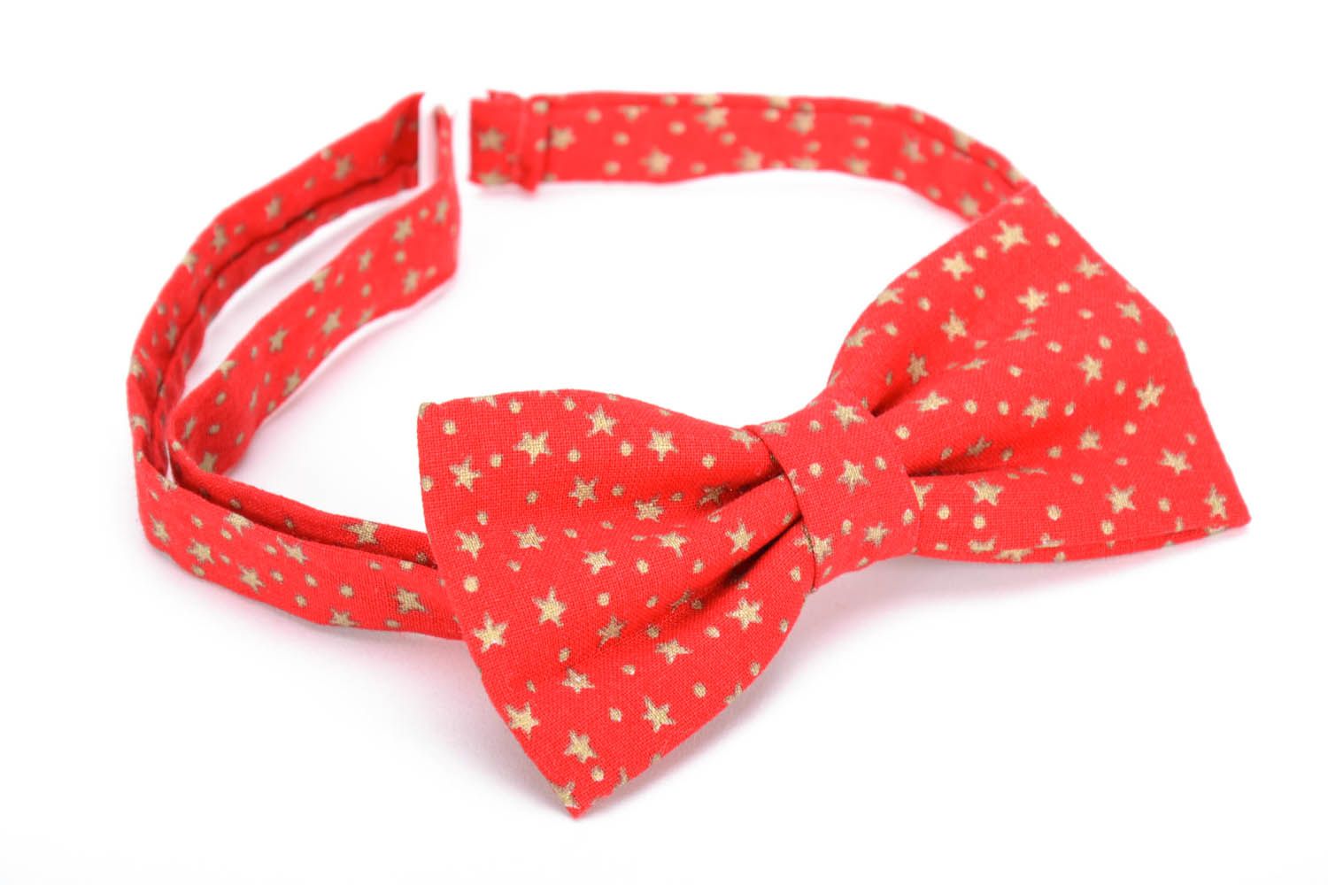 Red bow tie with stars photo 2