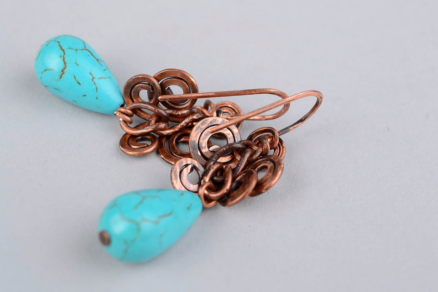 Earring made of turquoise Drop photo 4