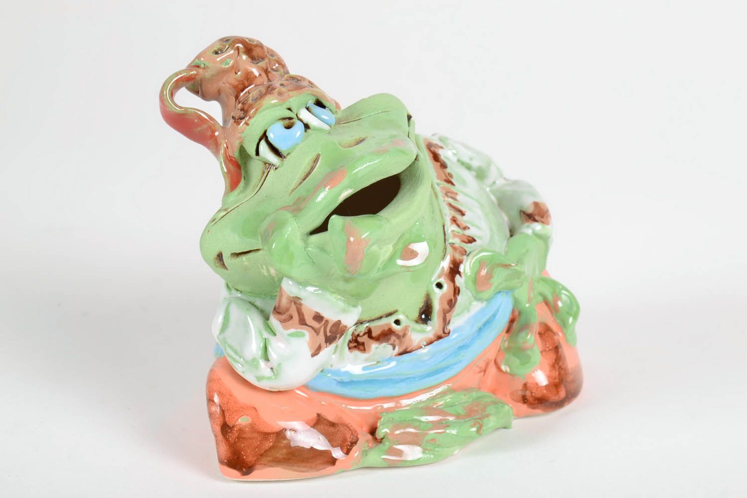 Keramik Spardose Frosch in Wyschywanka foto 1