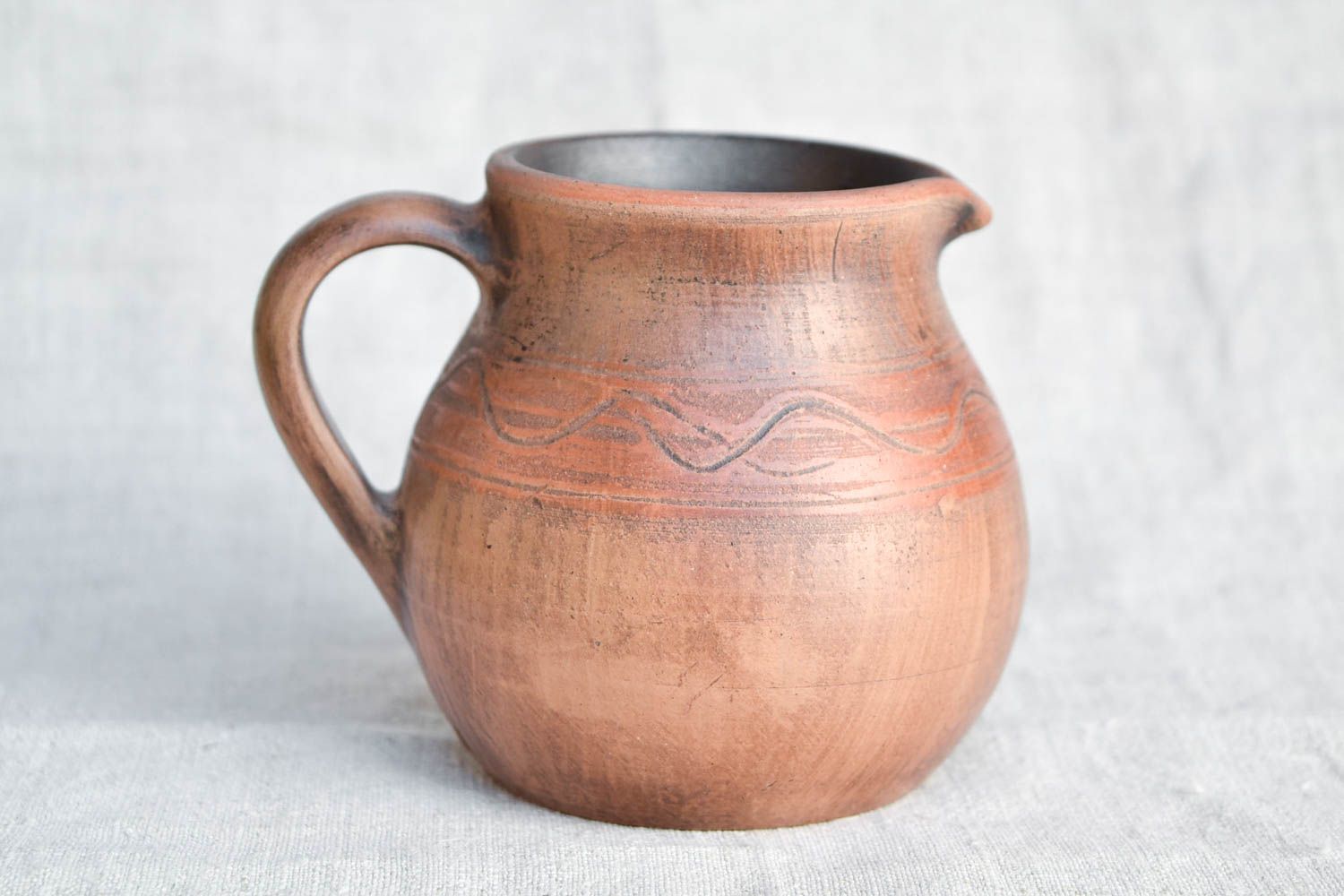 Coffee 10 oz ceramic glazed pitcher with handle 3,5, 0,56 lb photo 3