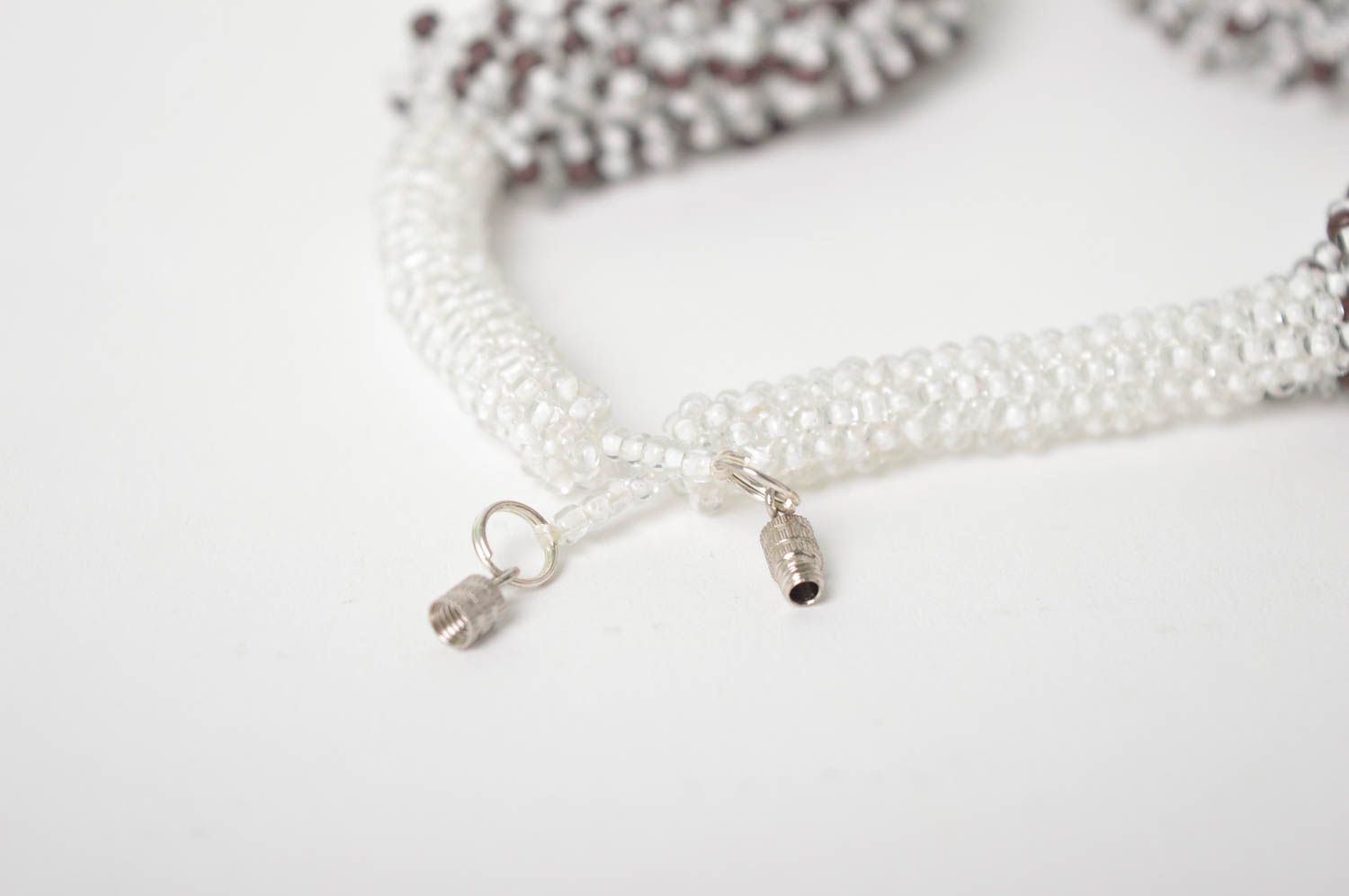 Handmade Schmuck Rocailles Kette Collier Halskette Accessoires für Frauen Litze foto 5