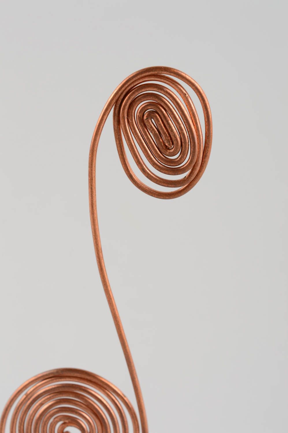 Handmade copper statuette wire figurine copper decor stylish interior ideas photo 4