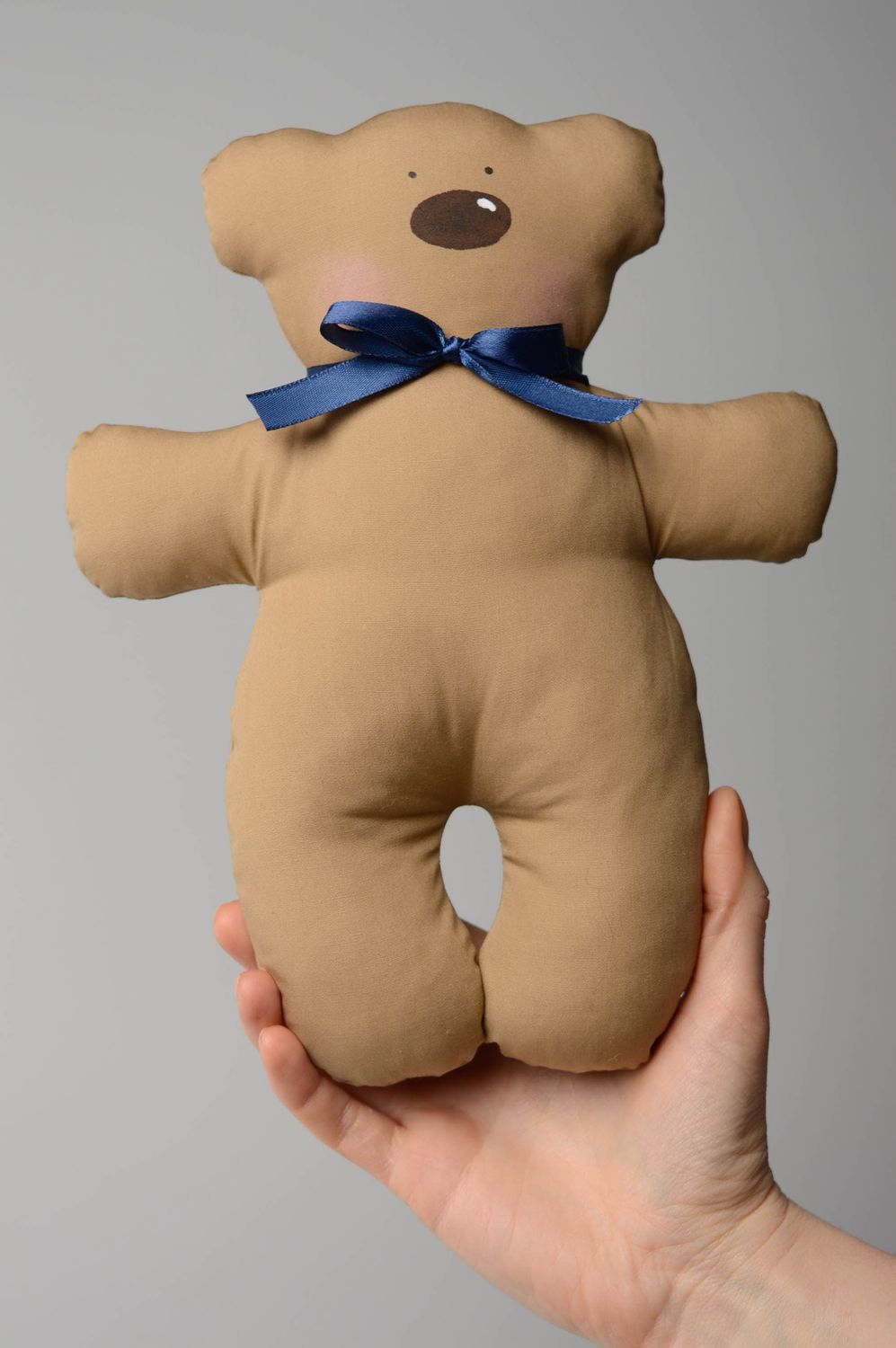 Мягкая игрушка ручной работы из ткани Большой медведь фото 4