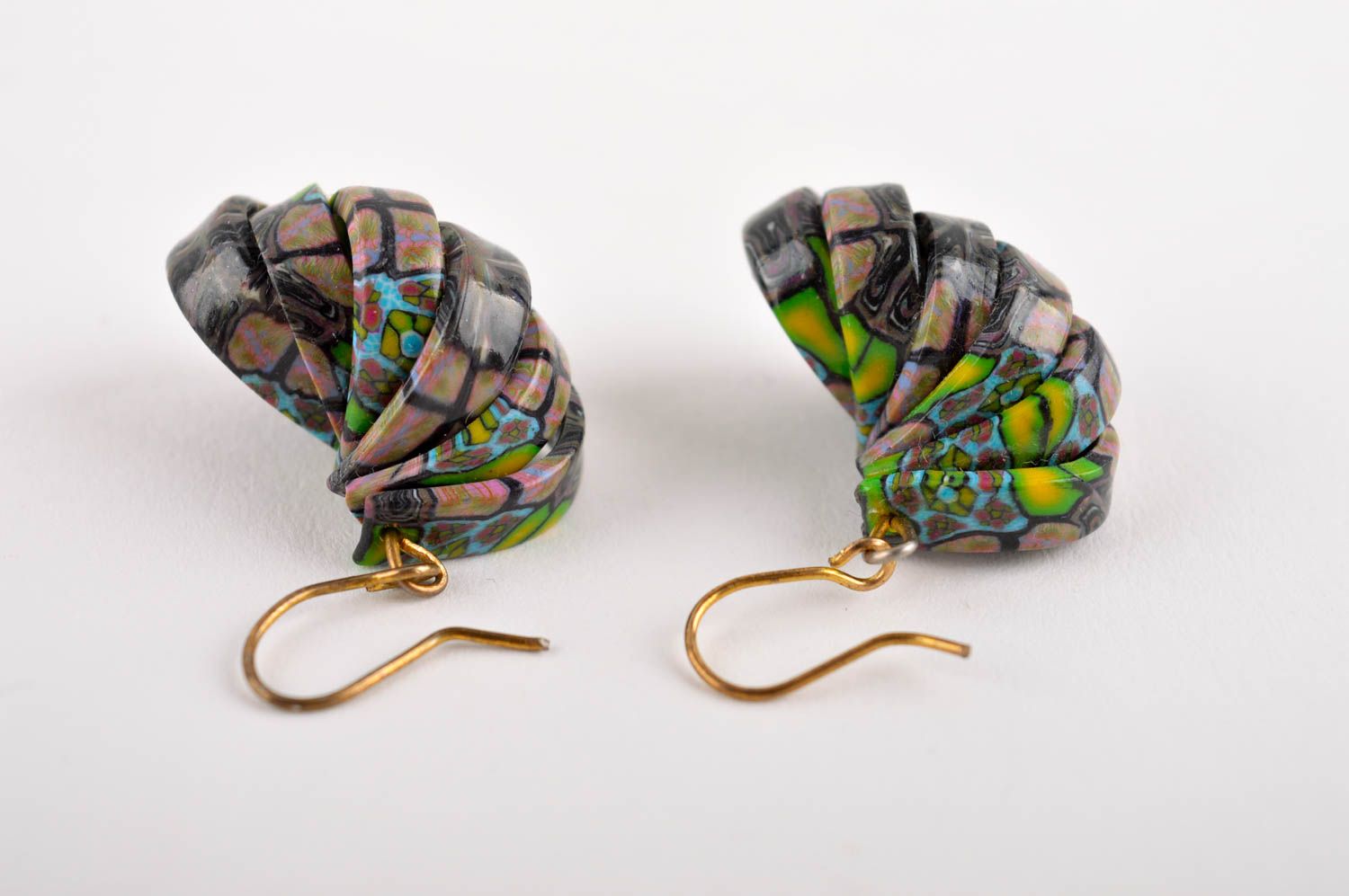 Stylish handmade plastic earrings fashion accessories polymer clay ideas photo 5