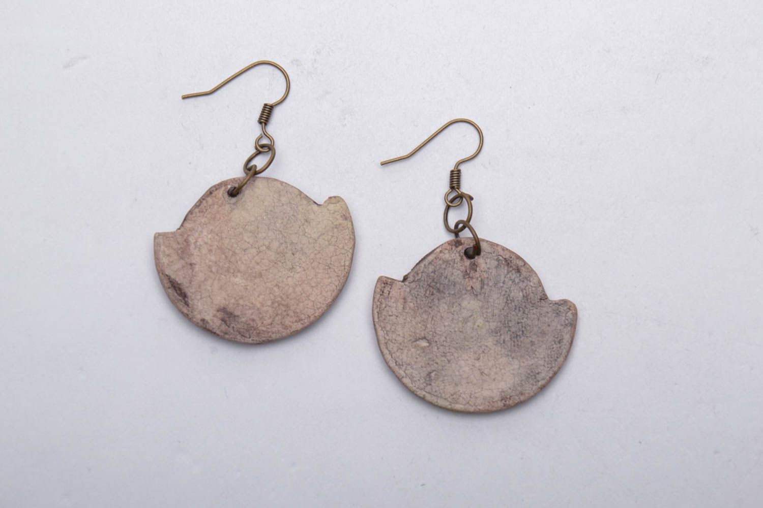 Ceramic earrings with charms photo 5
