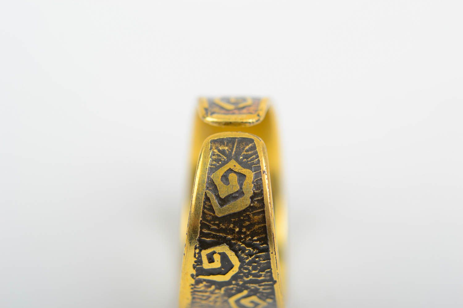 Handmade female brass ring designer unusual ring metal accessory gift for her photo 4