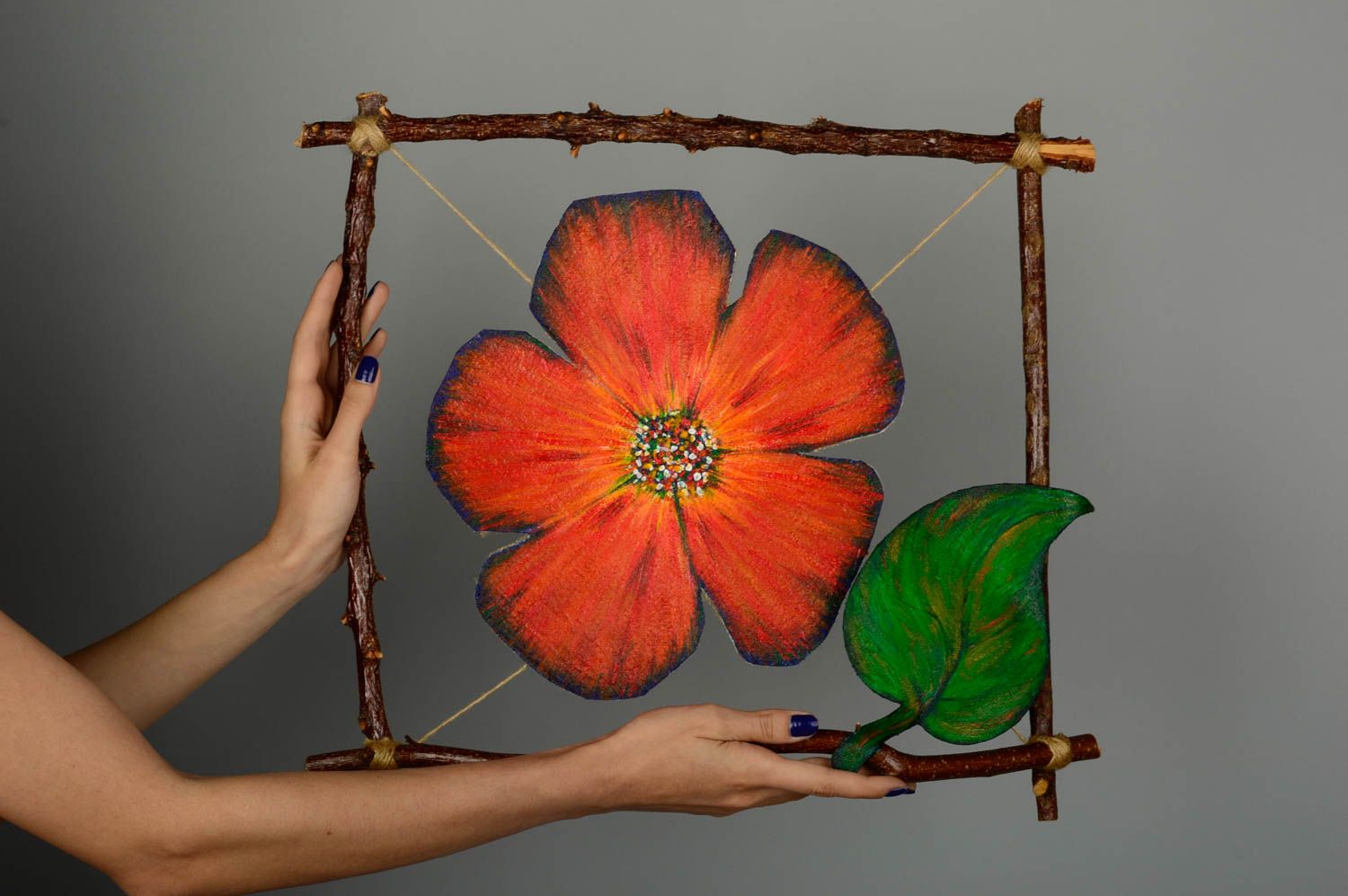 Панно на стену ручной работы панно декоративное в виде цветка предмет декора фото 2
