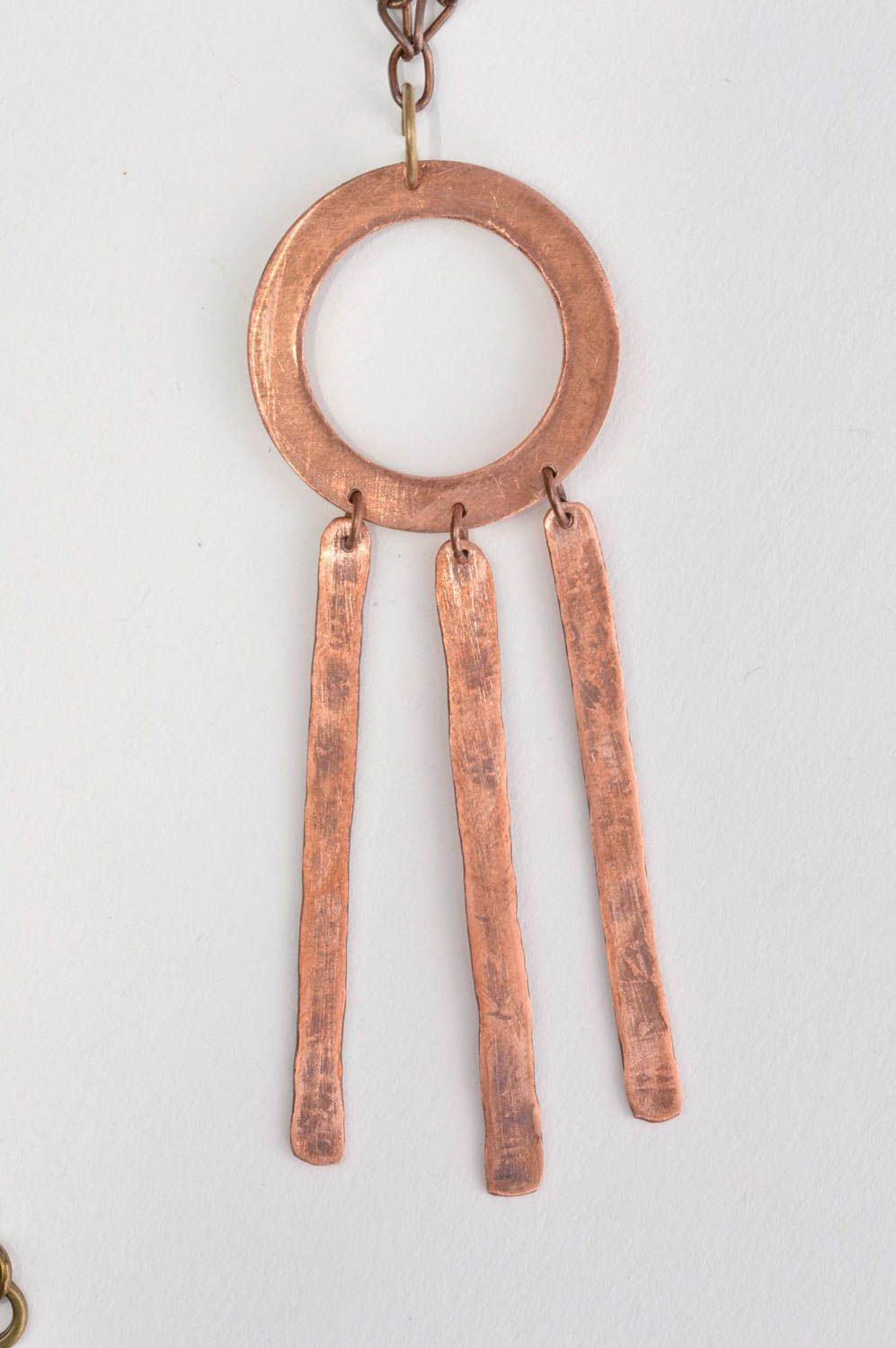 Colgante hecho a mano de cobre adorno para el cuello regalo original para mujer foto 3