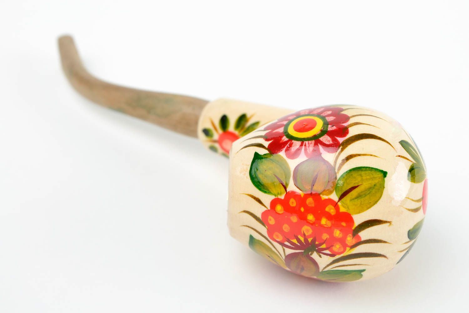 Pipa de madera pintada hecha a mano objeto de decoración souvenir original  foto 5