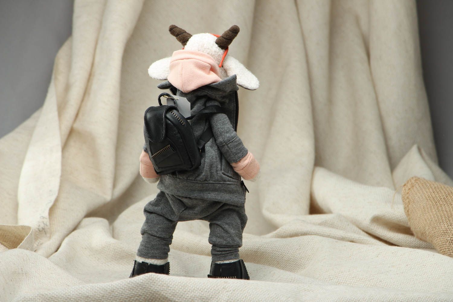 Handmade fabric toy Goat photo 3