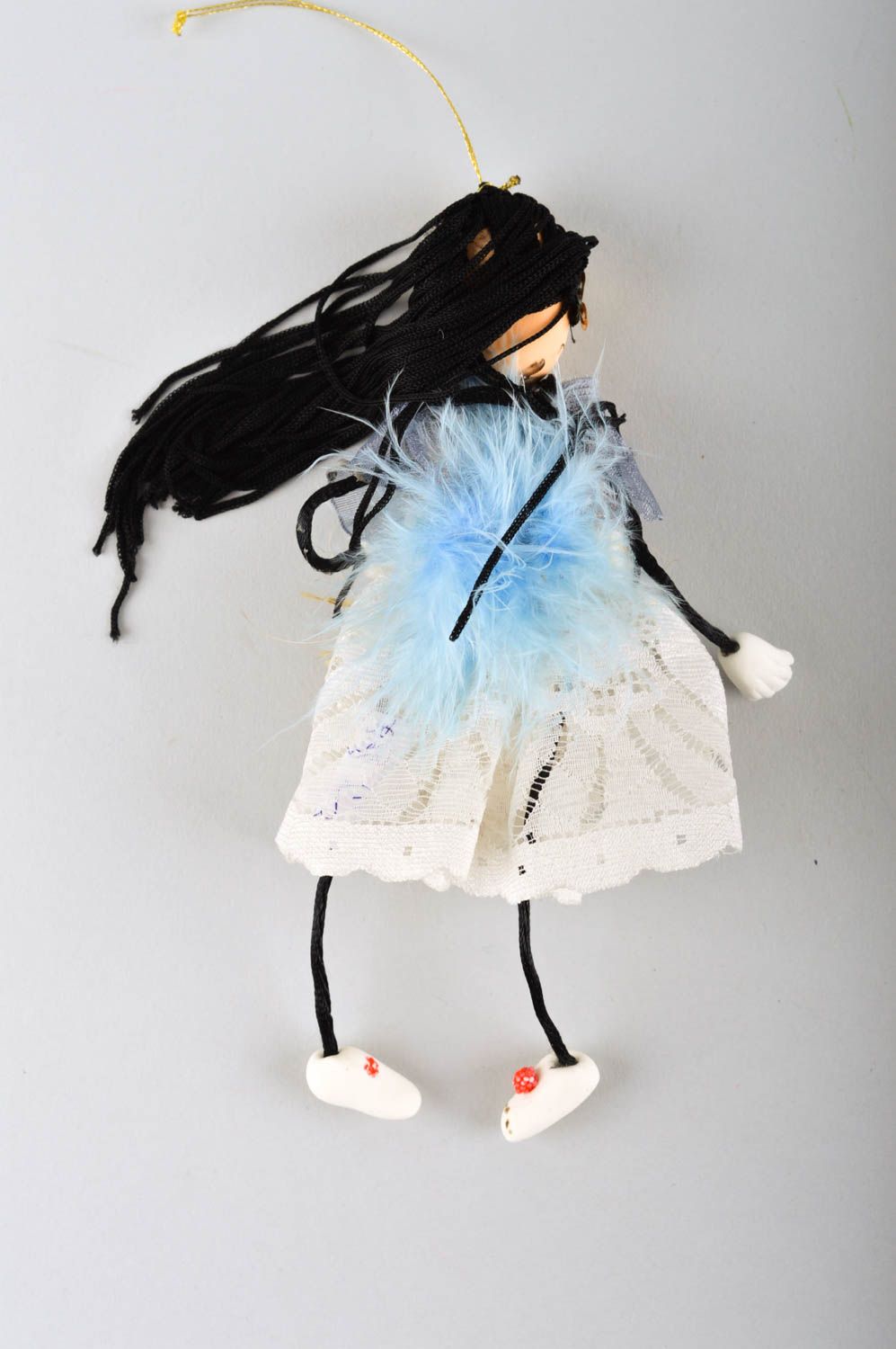 Авторская кукла ручной работы кукла для интерьера с фотоаппаратом игрушка кукла фото 5