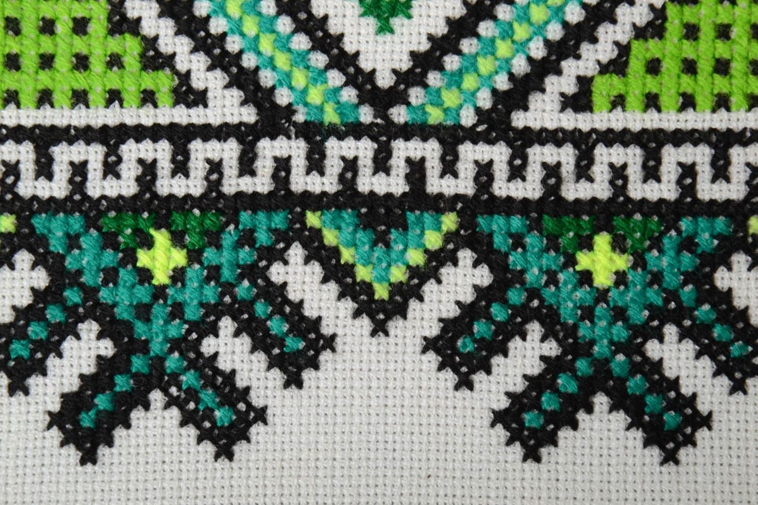 Handmade designer cotton textile towel cross-stitch embroidery wedding decor photo 4