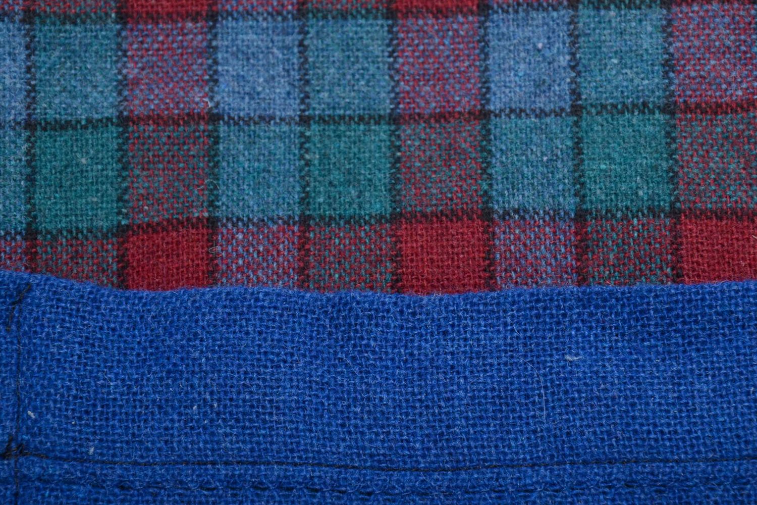 Handmade fabric and wool handbag photo 3