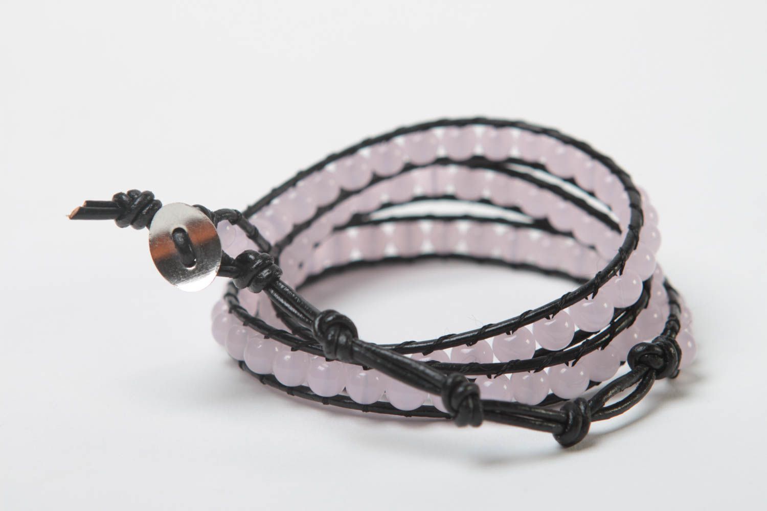 Unusual bracelet with beads handmade beaded bracelet designer jewelry for girl photo 5