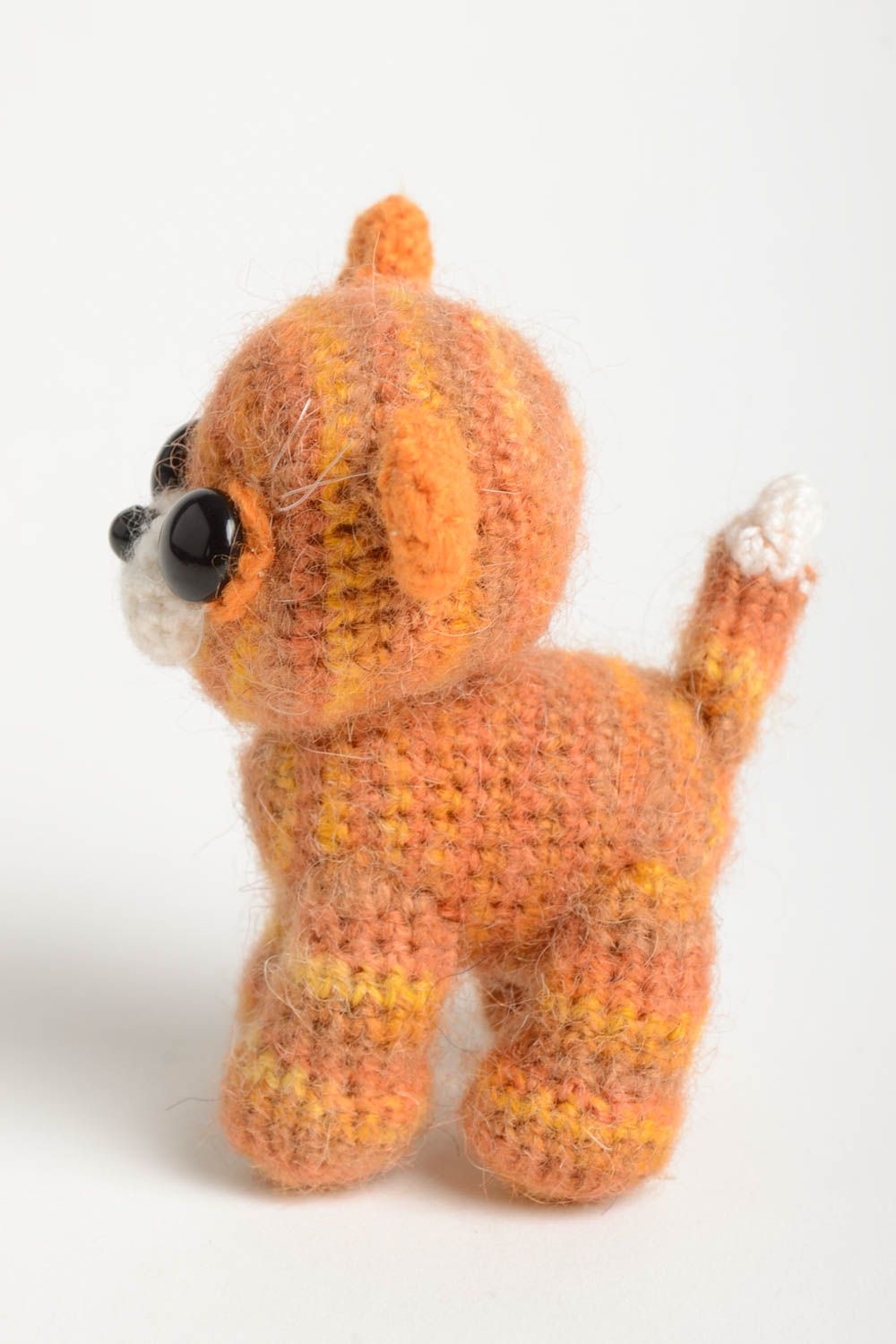 Crocheted small toy unusual soft textile toy cute doggie handmade toys photo 5