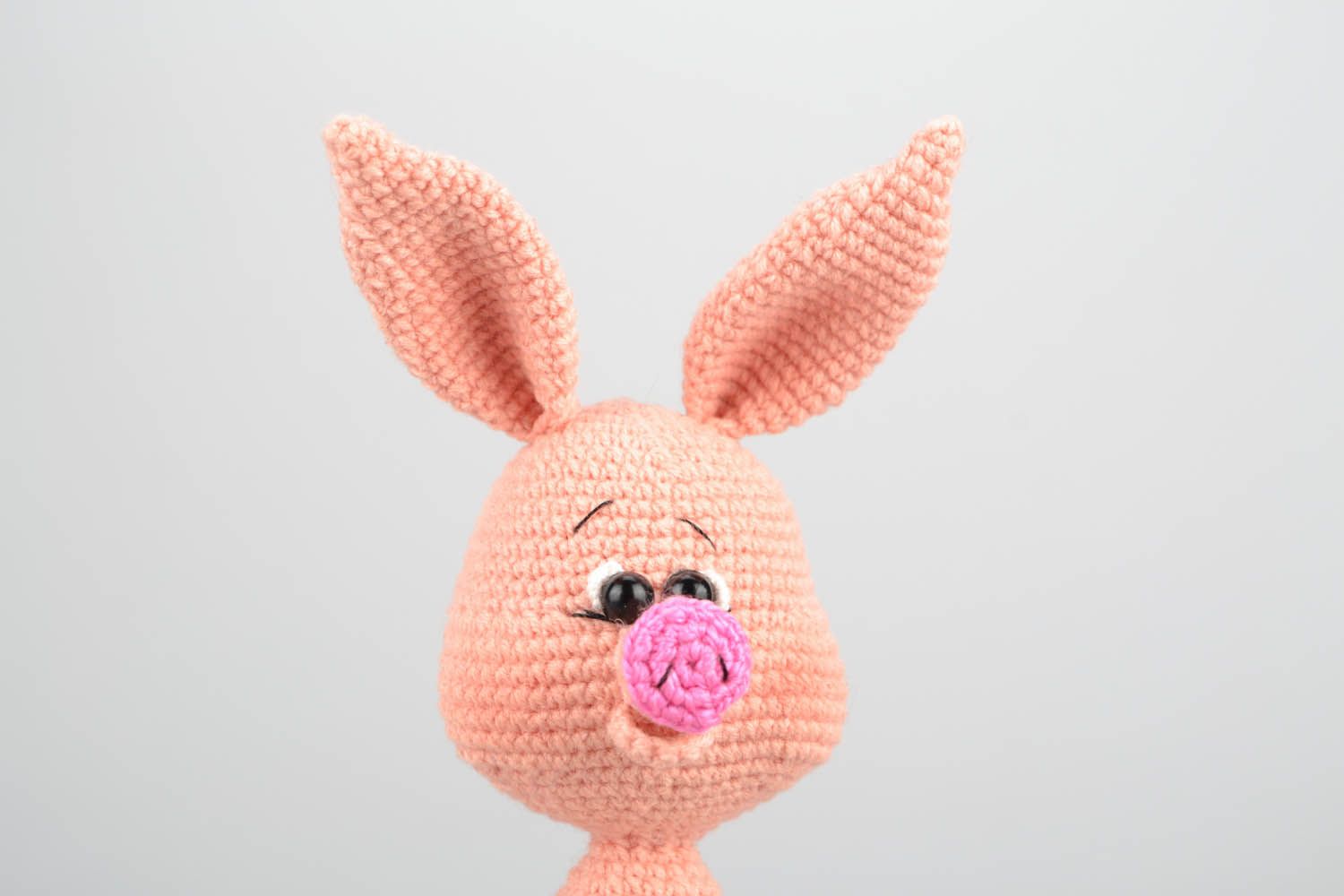 Soft knitted toy Piggy photo 5