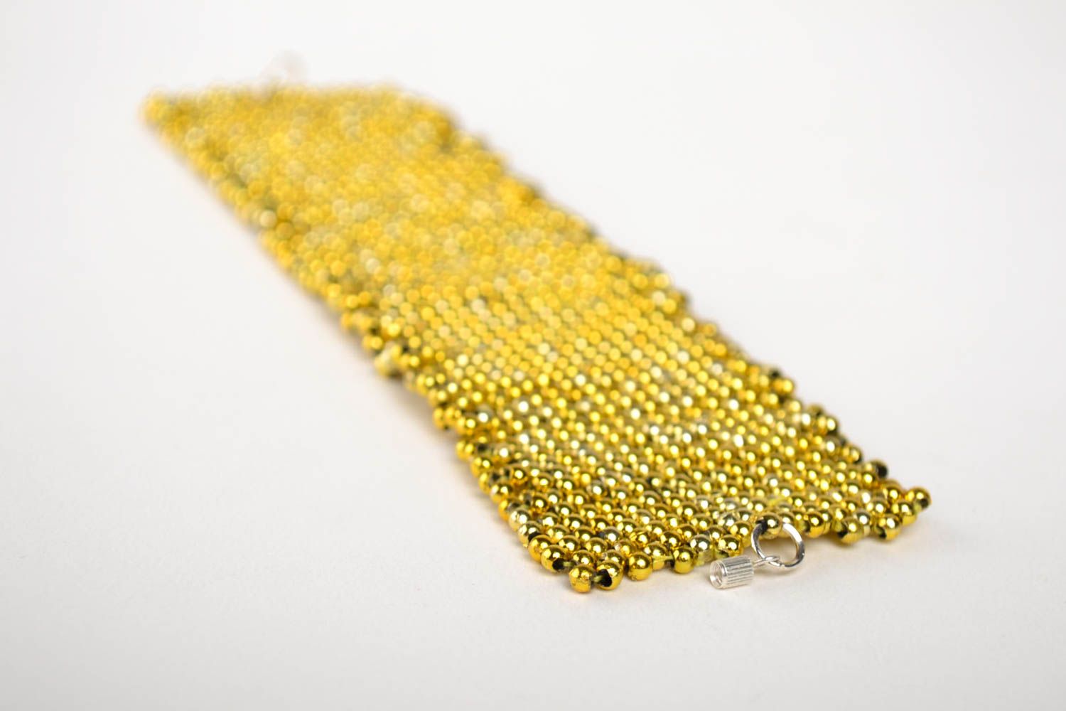 Модная бижутерия ручной работы браслет из бусин золотистый модный браслет фото 3
