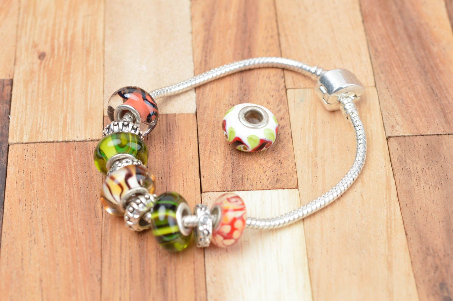 Stylish handmade glass bead beautiful glass beads jewelry making supplies photo 4