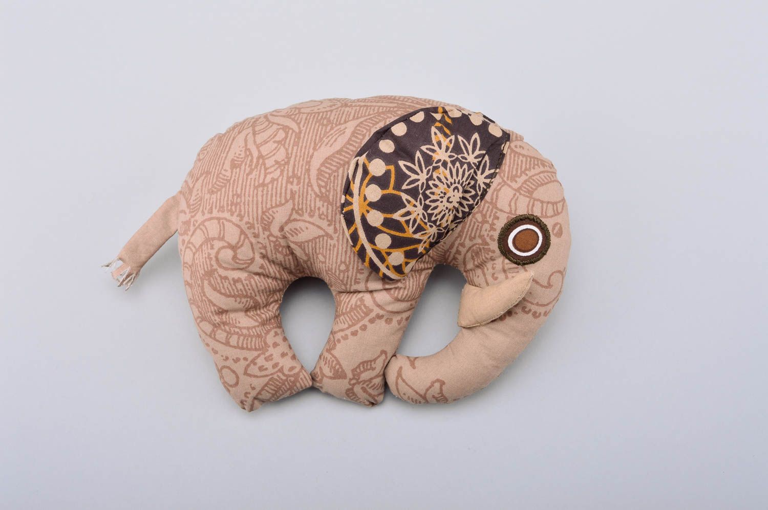 Muñeco de tela juguete artesanal regalo para niño decoración de casa Elefante foto 2