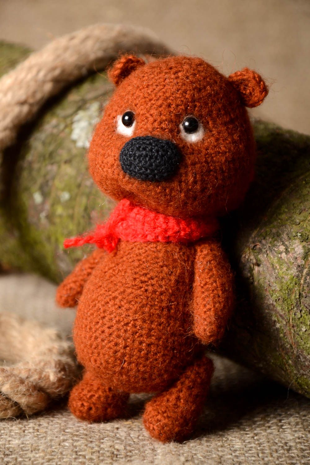 Handmade crocheted toys bear toys designer stuffed toys nursery interior ideas photo 1