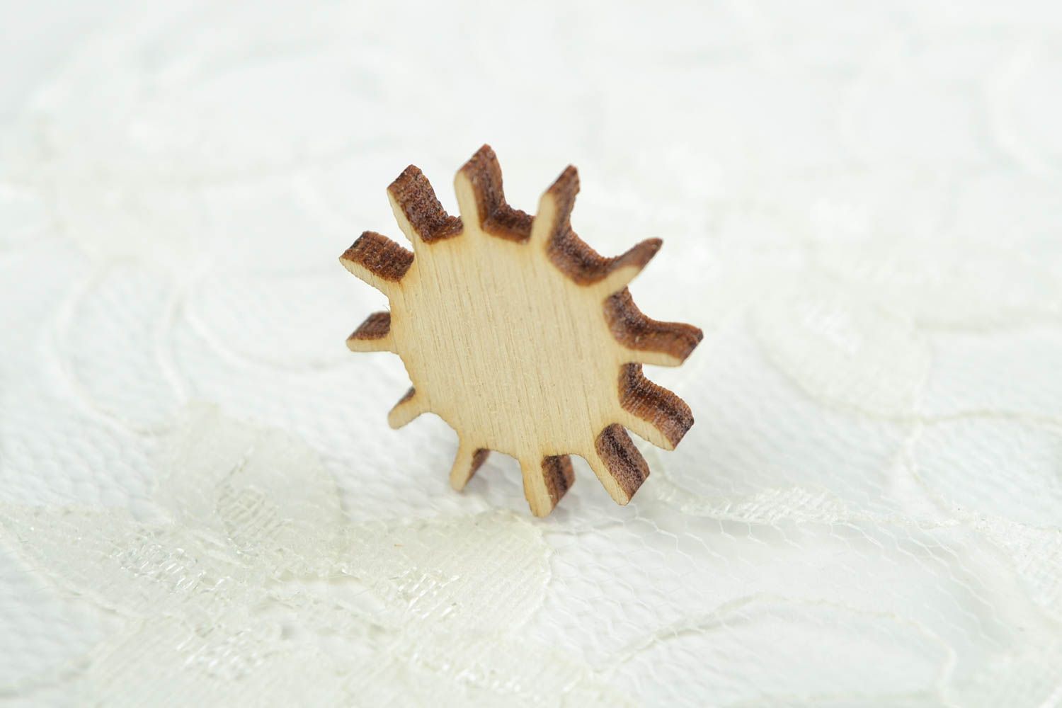 Handgemachte Holzrohling zum Bemalen Miniatur Figur kleine Sonne Holz Figur foto 1
