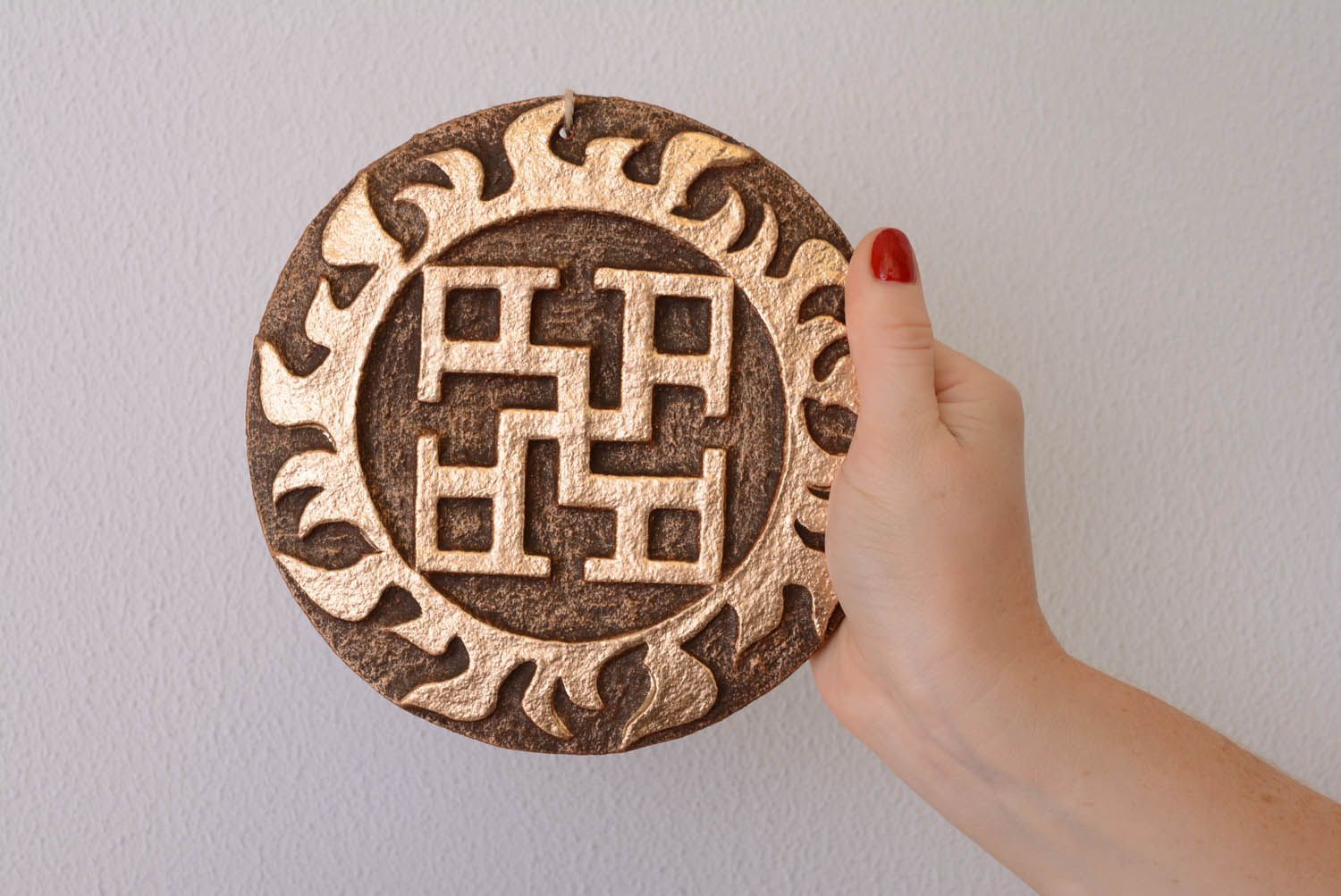 Pingente talismã  decorativo na forma de prato coberto potala Força Espiritual foto 4