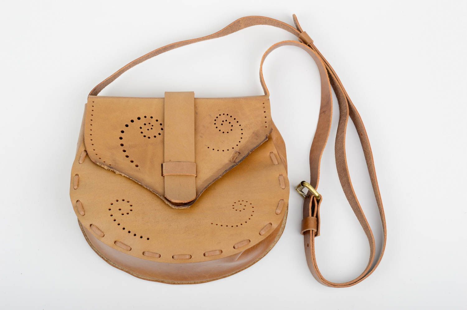 Сумка ручной работы сумка через плечо коричневая сумка из кожи в стиле кэжуал фото 3