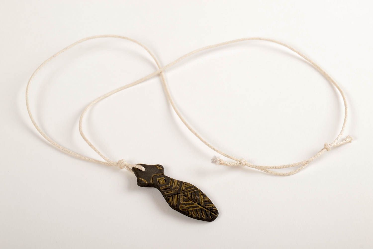 Handmade pendant clay pendant designer accessory unusual gift for girl photo 5