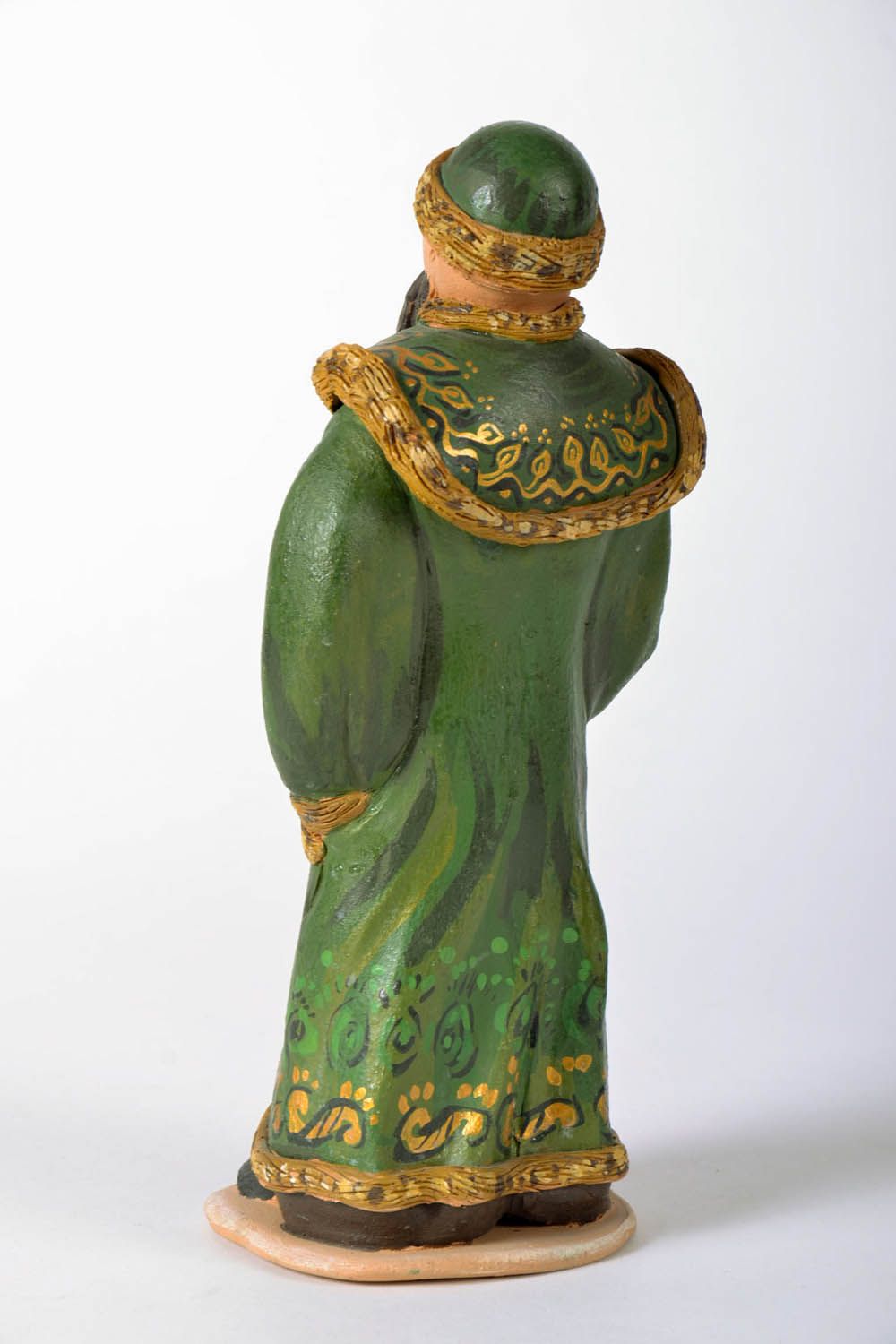 Estatueta decorativa artesanal de argila decoração do interior com figuras de cerâmica foto 3