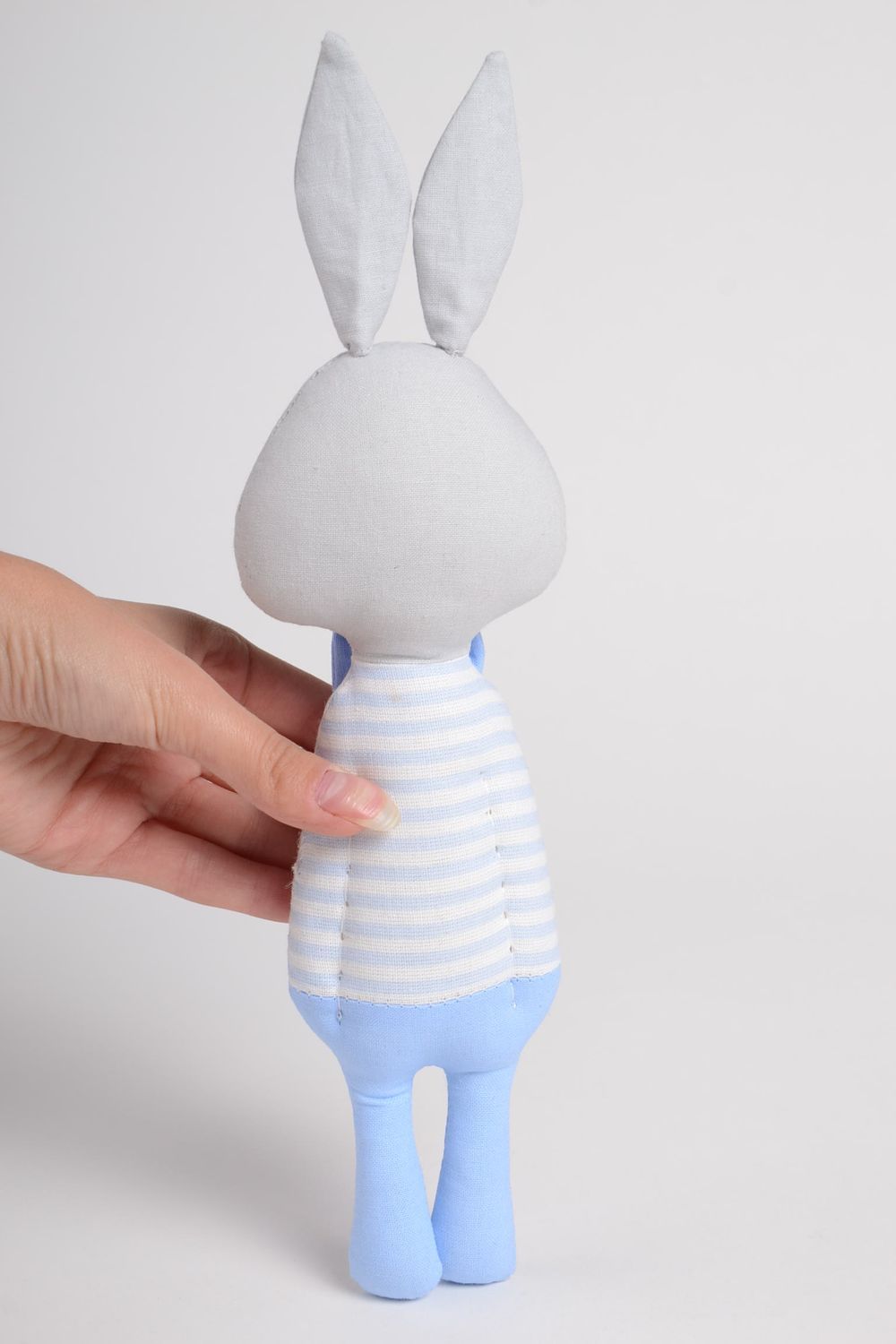Handmade stylish stuffed toy bunny soft doll for babies interior decor ideas photo 4