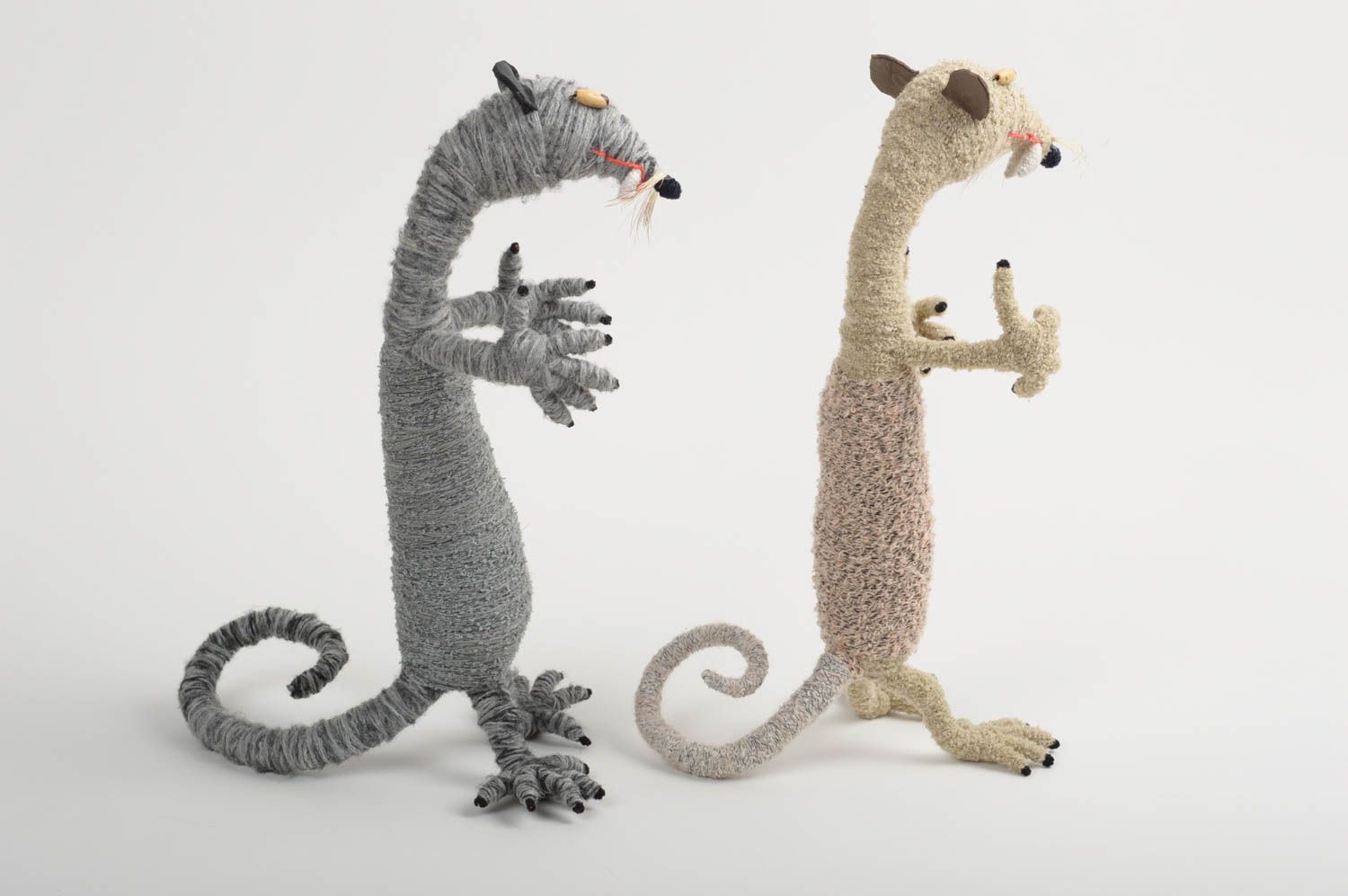 Игрушки крысы ручной работы игрушки животные авторские игрушки из ниток фото 2
