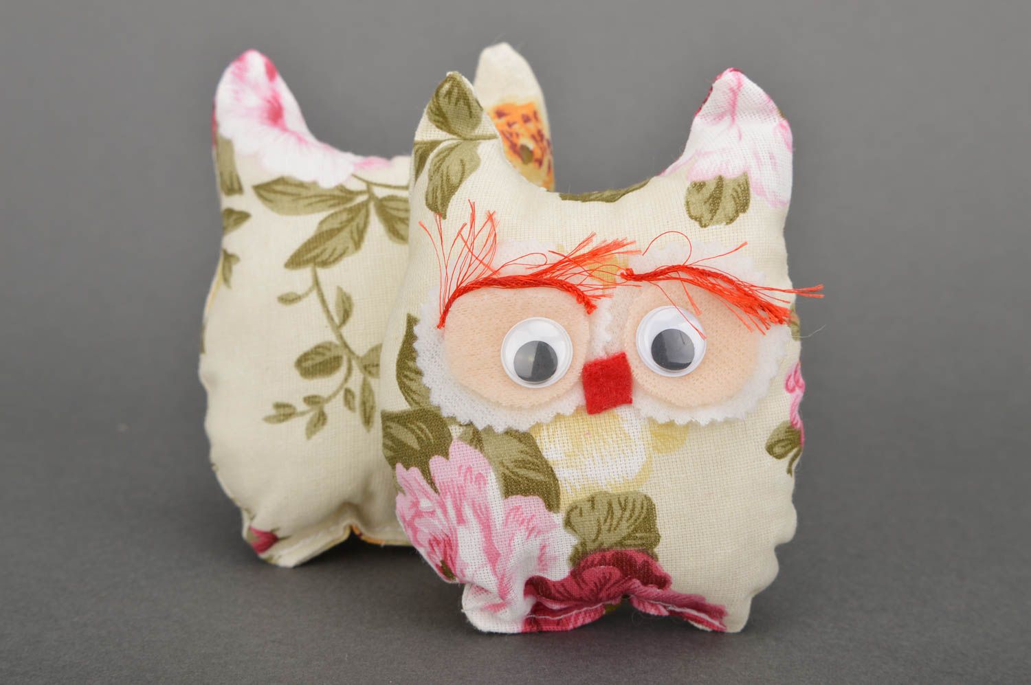 Handmade stuffed toy designer soft toy for children nursery decor ideas owl doll photo 2