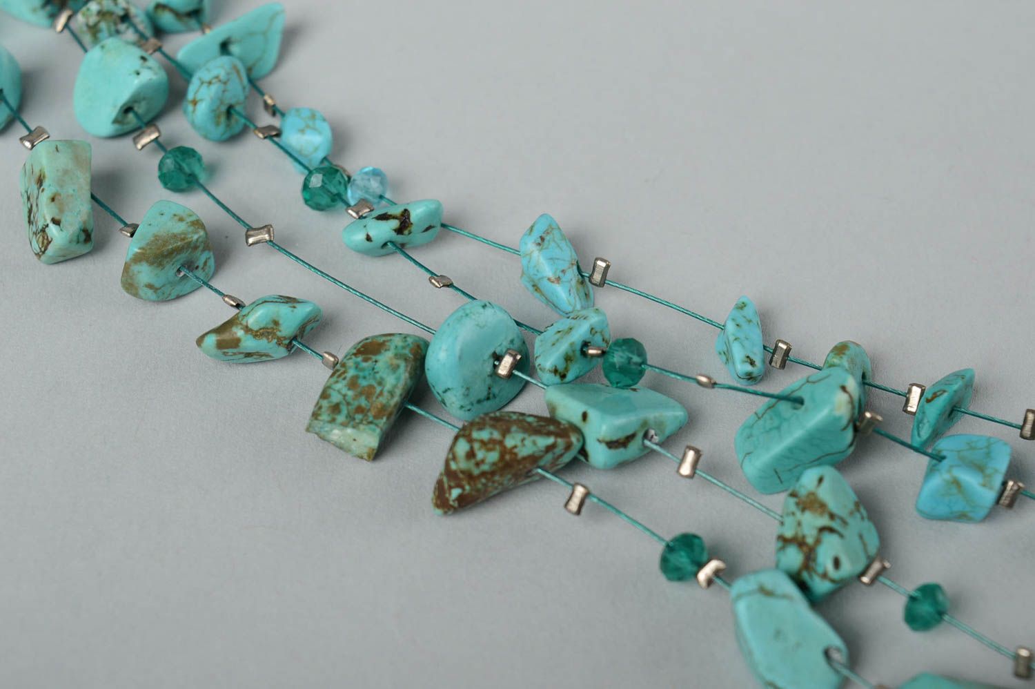 Handmade necklace turquoise necklace evening necklace fashion accessories photo 3