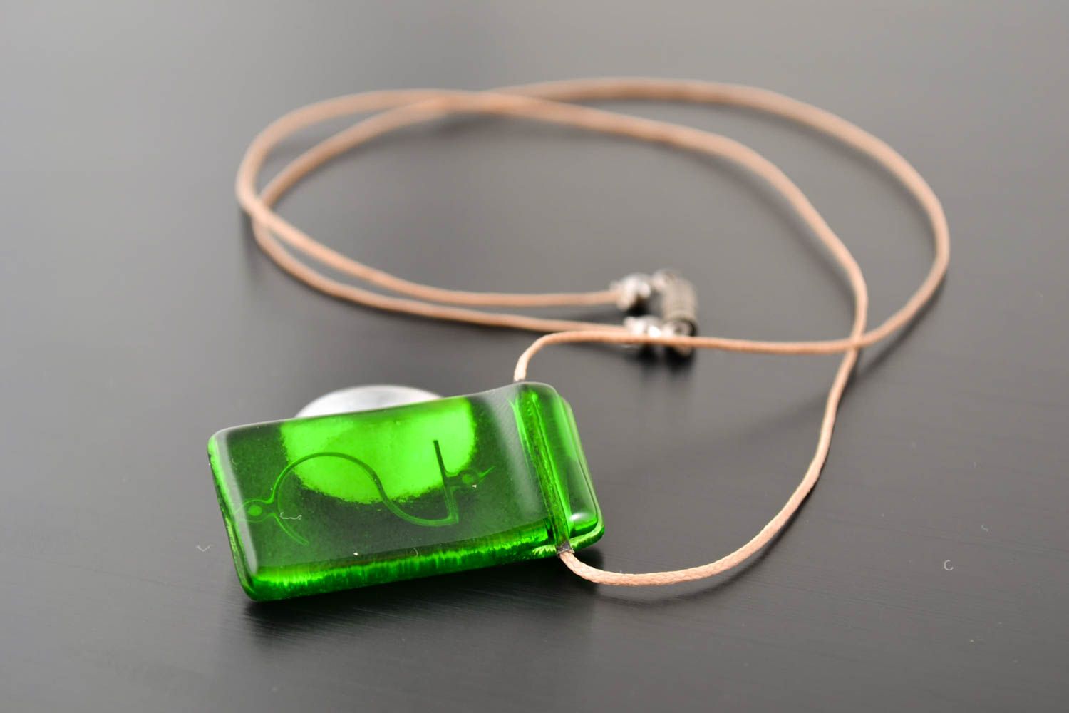 Handmade glass pendant glass bijouterie unusual accessory jewelry for women photo 1