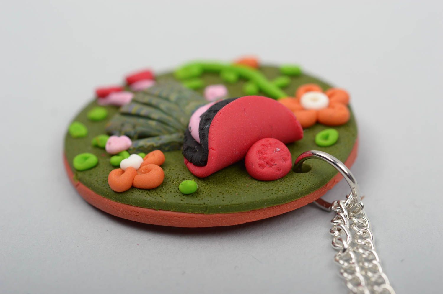 Jewelry necklace polymer clay pendant necklace kids jewelry gifts for children photo 3