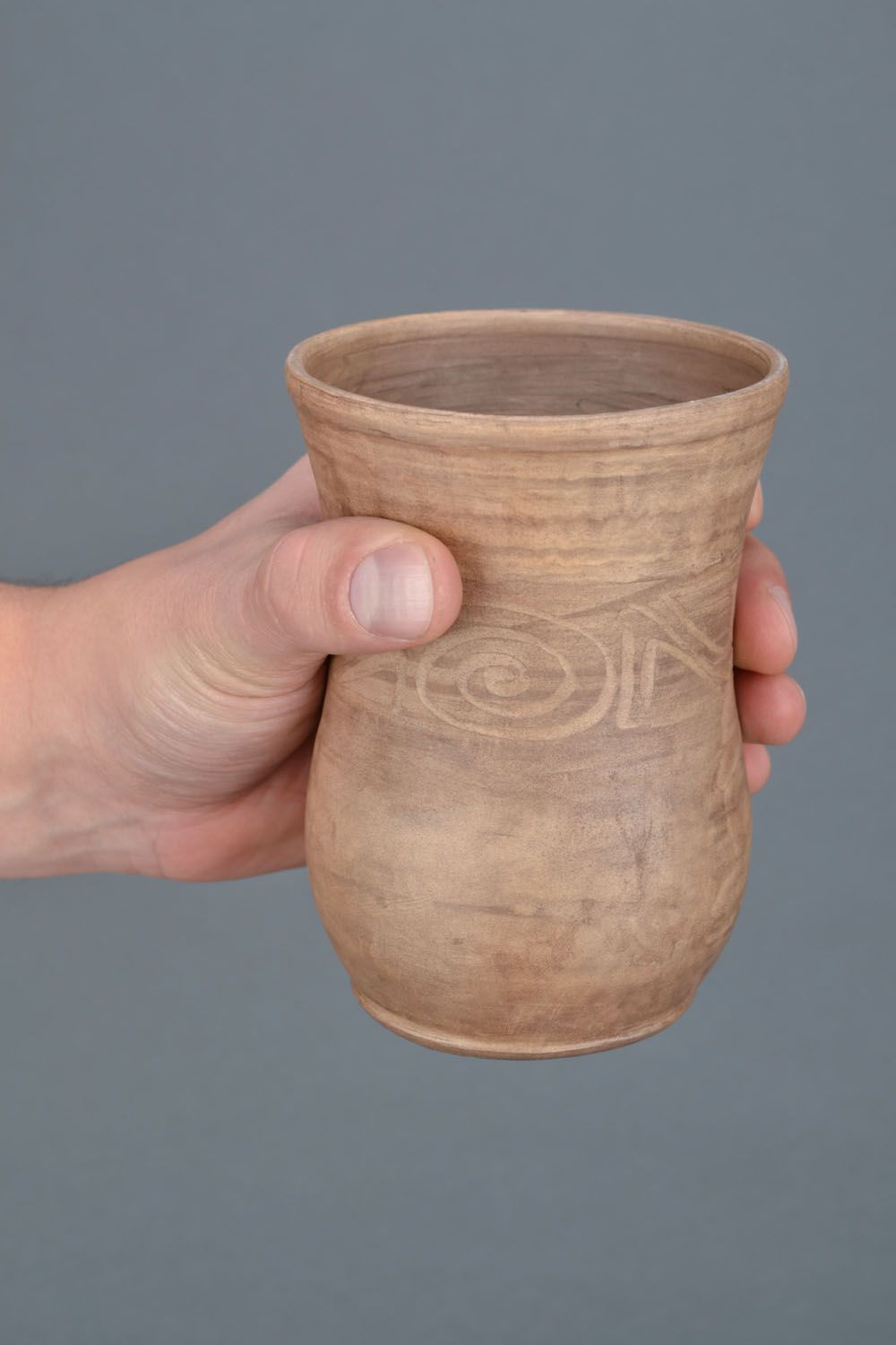 Bicchiere in ceramica fatto a mano tazza in ceramica prodotto di argilla
 foto 2
