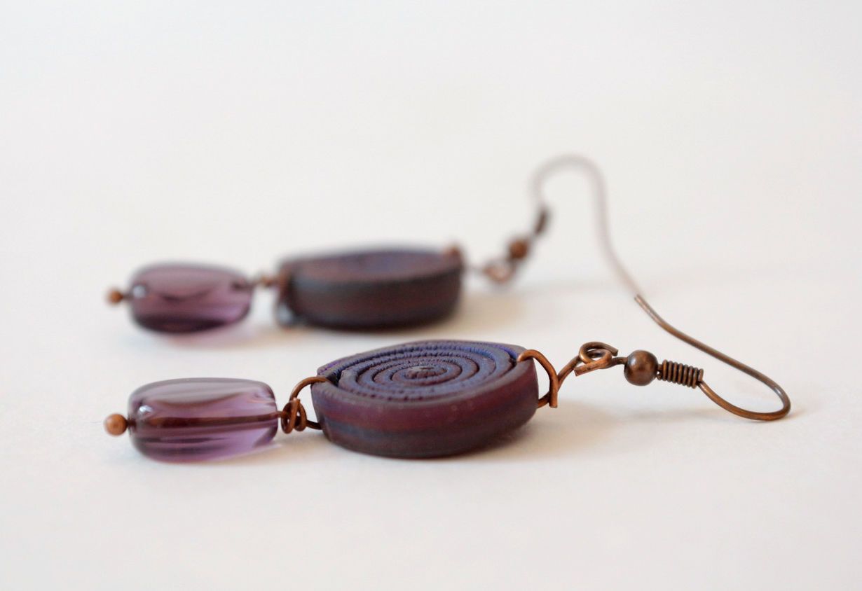 Earrings, made of polymer clay photo 2