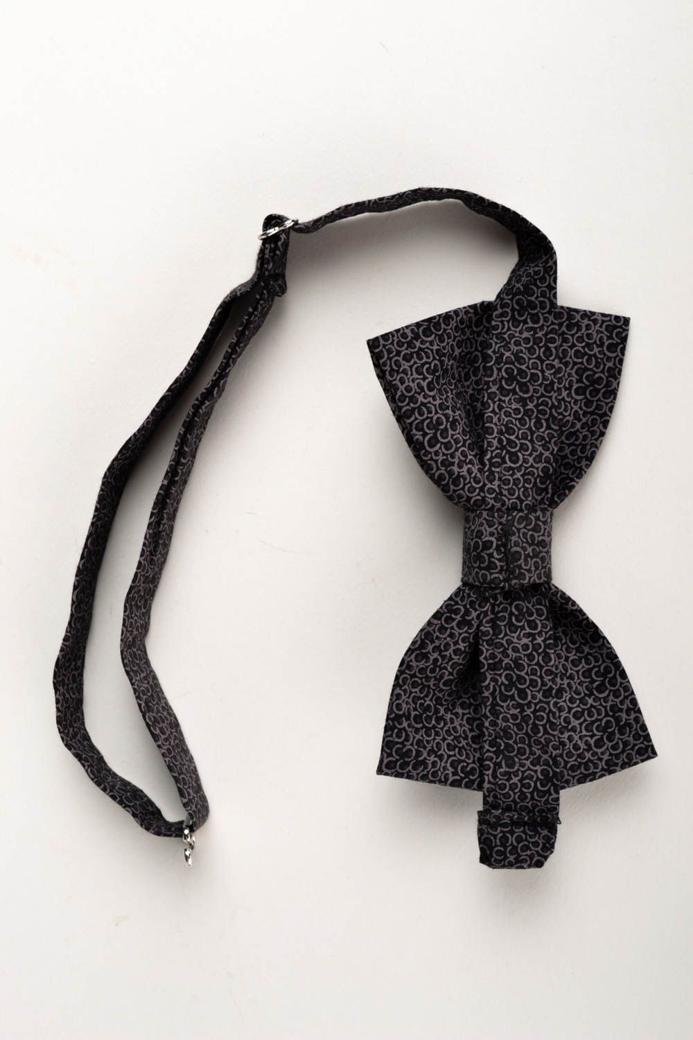 Corbata de lazo oscura original artesanal pajarita moderna accesorio unisex foto 2