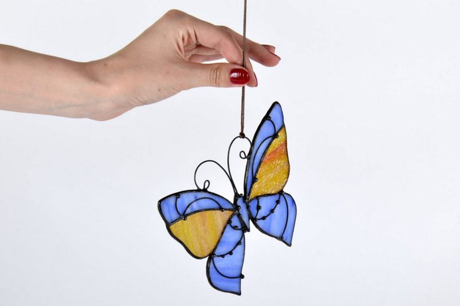 Suspension décorative de verre coloré Papillon photo 4