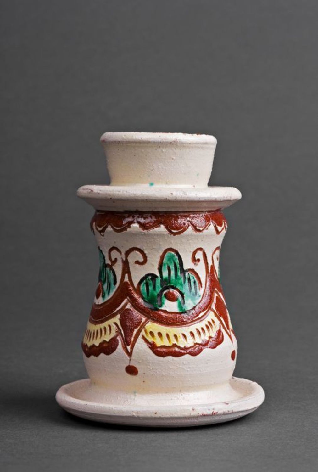 Ceramic candlestick with painting  photo 3
