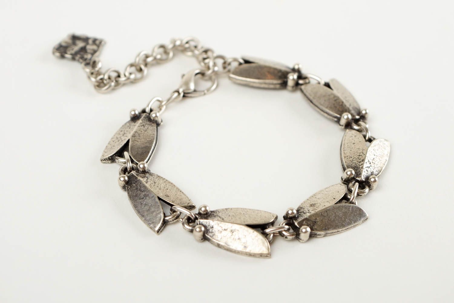 Bracelet métallique Bijou fait main design élégant Cadeau pour femme original photo 4