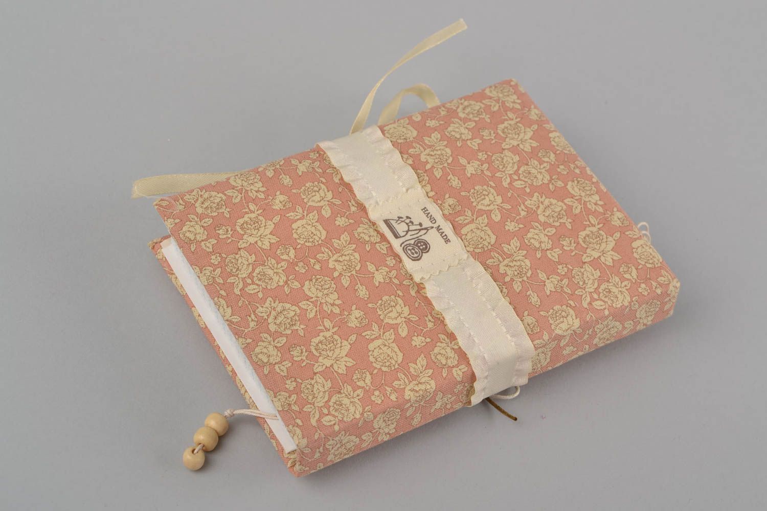 Joli bloc-notes floral avec couverture en coton fait main scrapbooking vintage photo 4