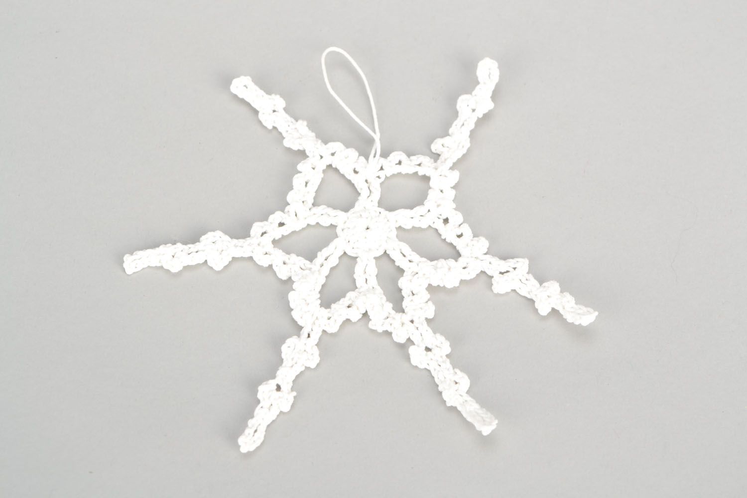 Homemade New Year's decoration White Snowflake photo 3