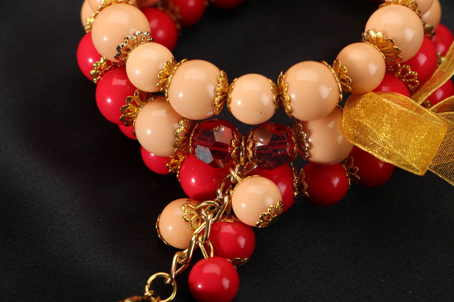 Bracelet de perles décoratives multirang artisanal photo 4