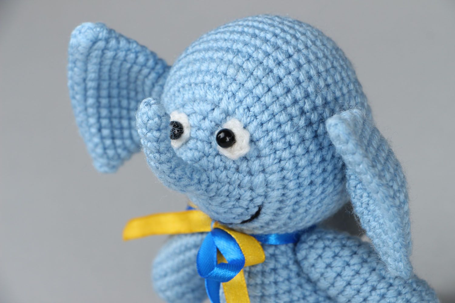 Авторская мягкая игрушка Голубой слон фото 2